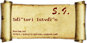 Sátori István névjegykártya