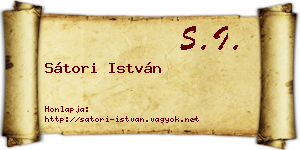 Sátori István névjegykártya